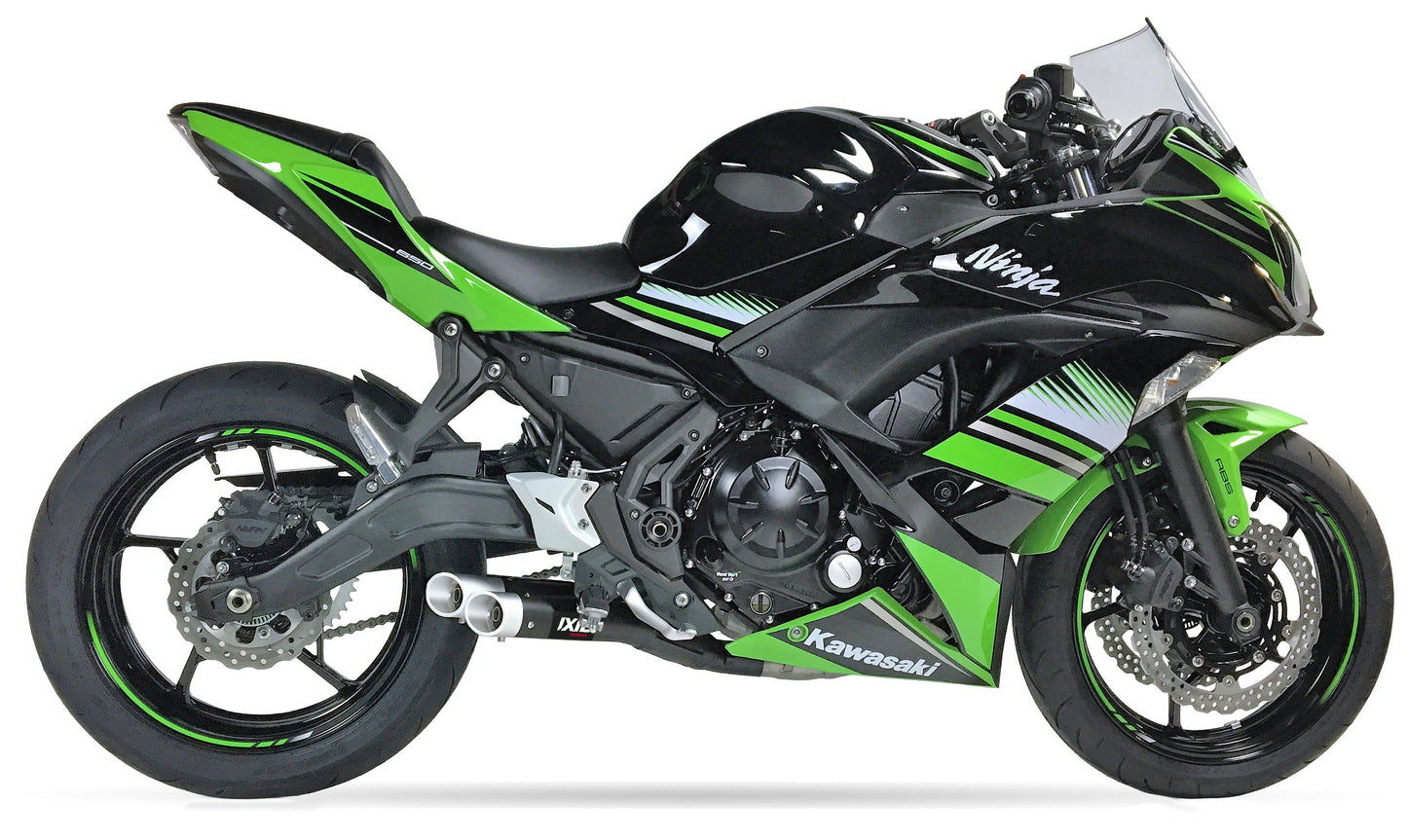 IXIL Hyperlow black XL Auspuff passend für Kawasaki Z 650 / Ninja 650 2017-2019