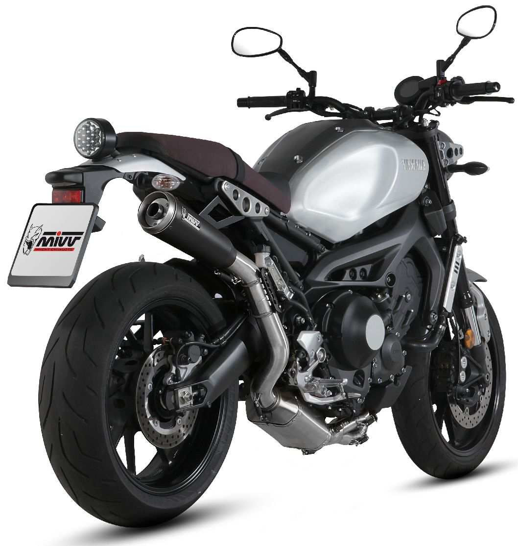 MIVV Ghibli Auspuff Komplettanlage schwarz passend für Yamaha XSR900 2016-2020
