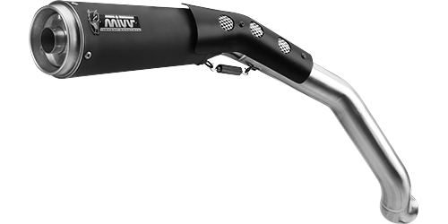 MIVV Ghibli Auspuff schwarz inkl. Krümmer passend für Yamaha XSR 700 16-20