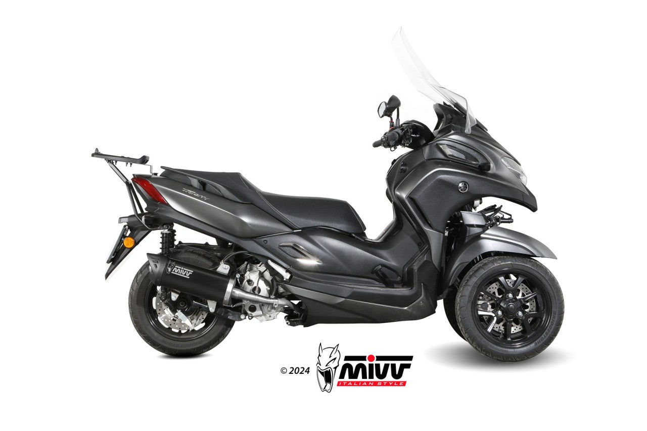 MIVV MOVER Auspuff schwarz passend für YAMAHA TRICITY 300 2021-2024