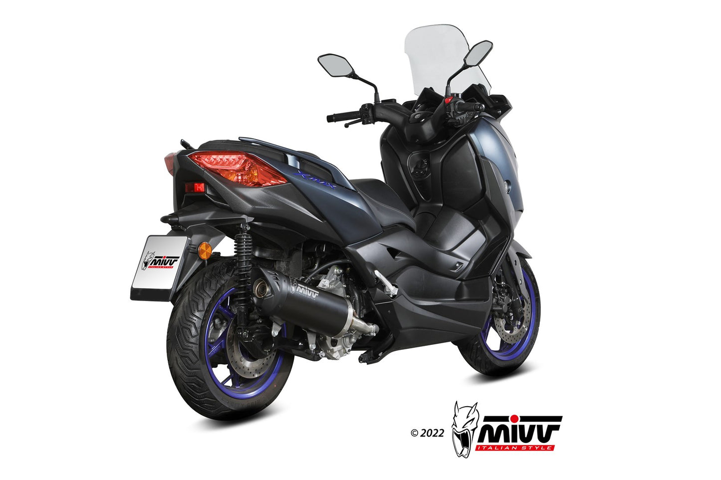 MIVV MOVER Auspuff Komplettanlage schwarz passend für YAMAHA X-MAX 300 2021-2024