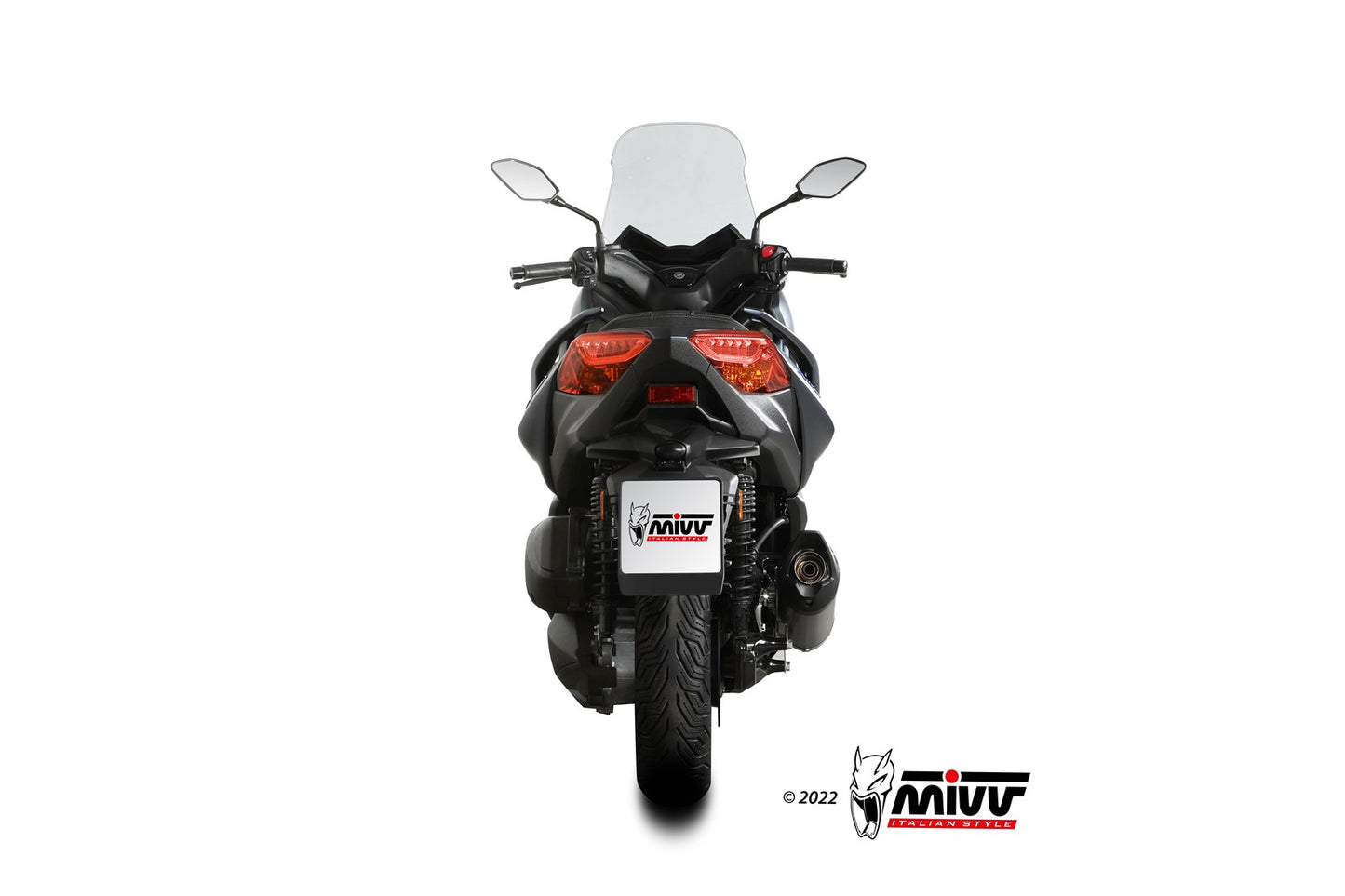 MIVV MOVER Auspuff Komplettanlage schwarz passend für YAMAHA X-MAX 300 2021-2024