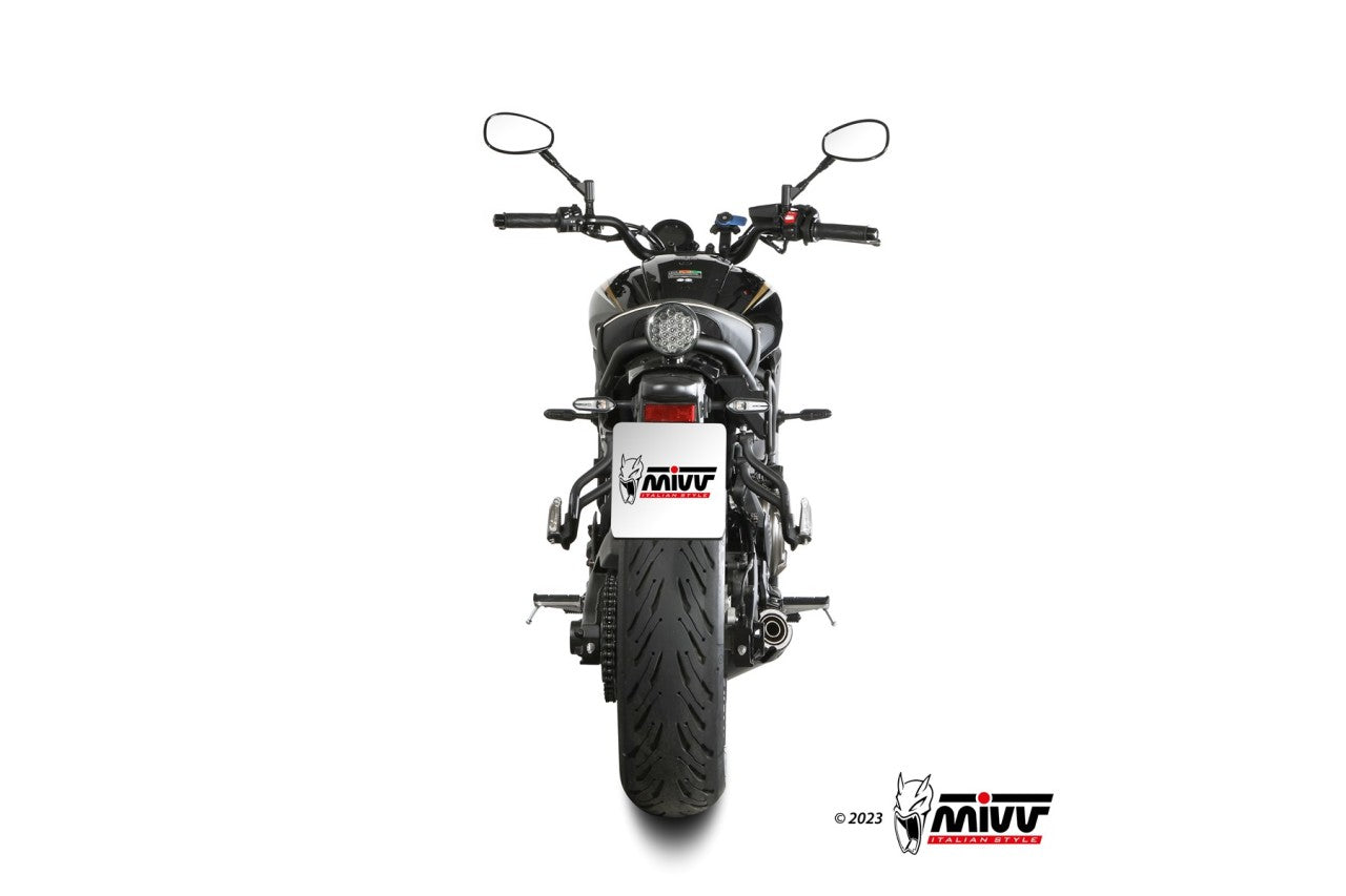MIVV HR-1 Auspuff Edelstahl schwarz Carbonendkappe passend für YAMAHA XSR 700 2021-2024