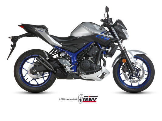 MIVV Double Gun Auspuff schwarz passend für YAMAHA MT-03 2016-2026