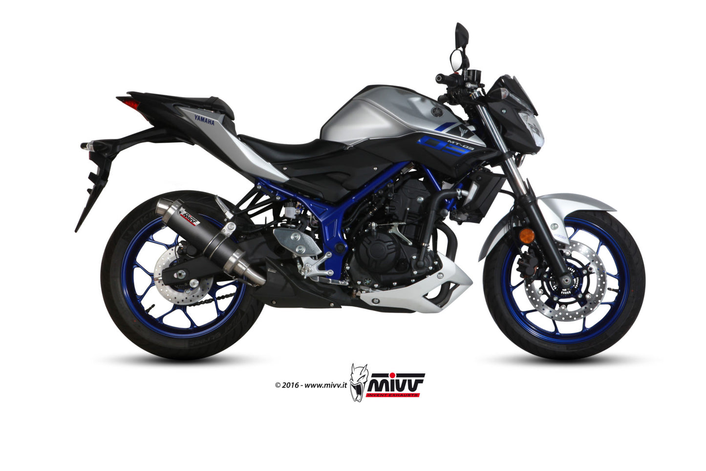 MIVV GP Auspuff Carbon passend für Yamaha MT-03 2016-2026