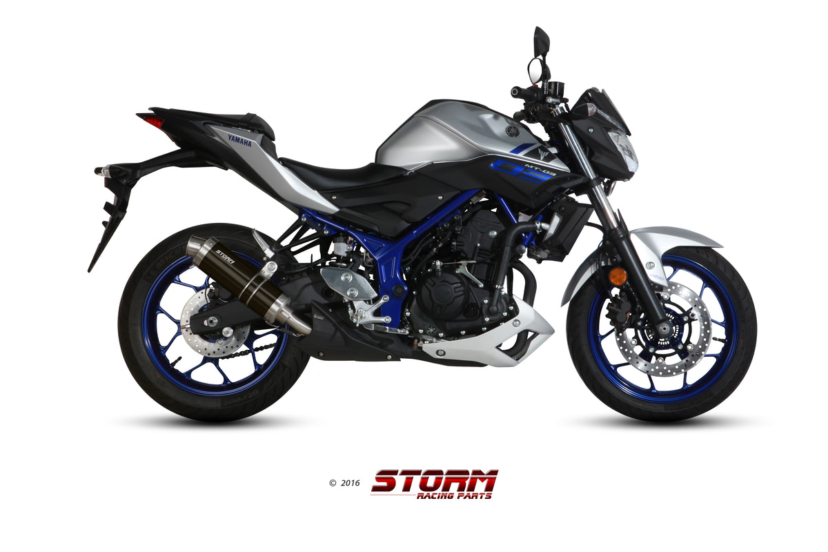 STORM GP Auspuff schwarz passend für Yamaha MT-03 2016-2026