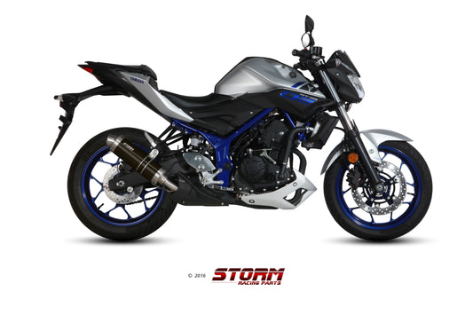 STORM GP Auspuff schwarz passend für Yamaha MT-03 2016-2026