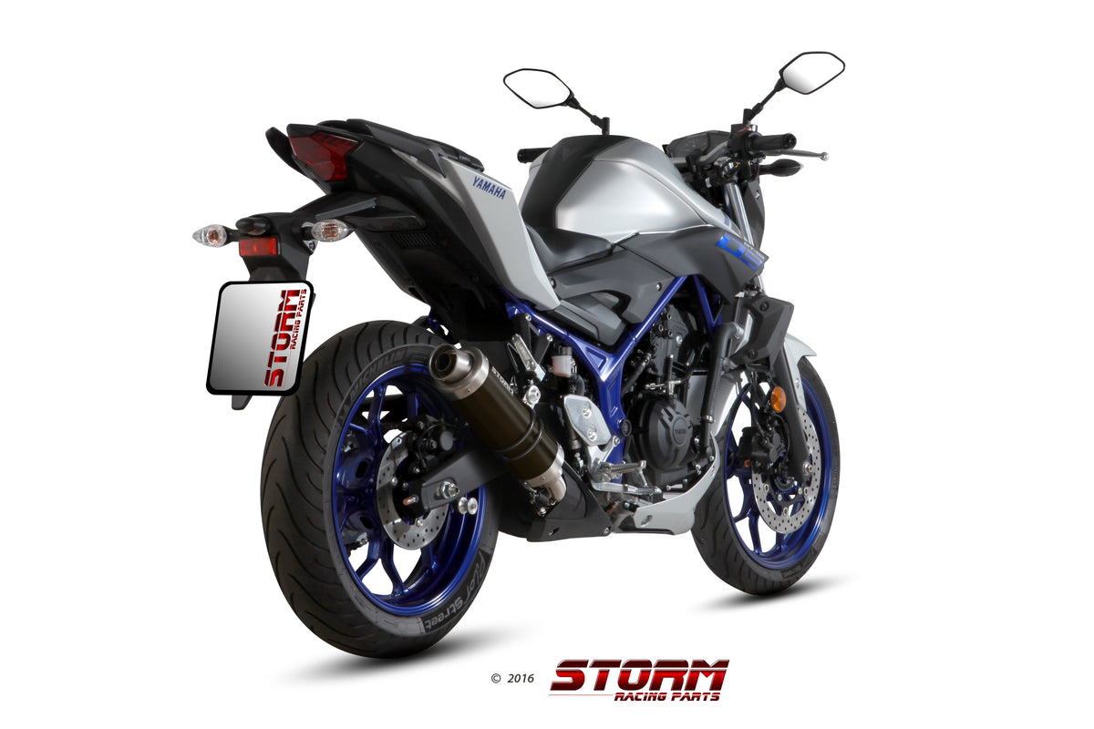 STORM GP Auspuff schwarz passend für Yamaha MT-03 2016-2026