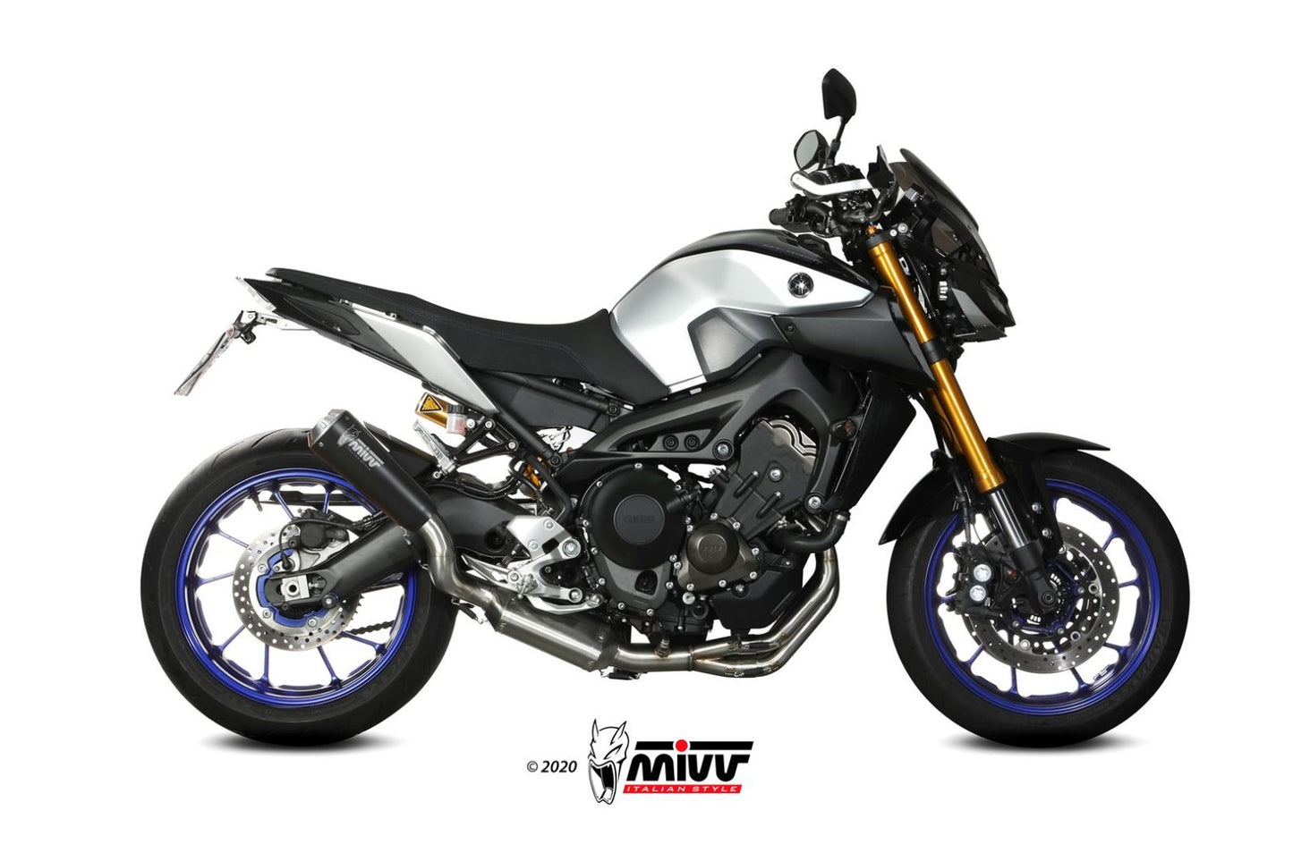 MIVV X-M1 Auspuff Komplettanlage schwarz passend für Yamaha MT-09 / SP 2013-2020