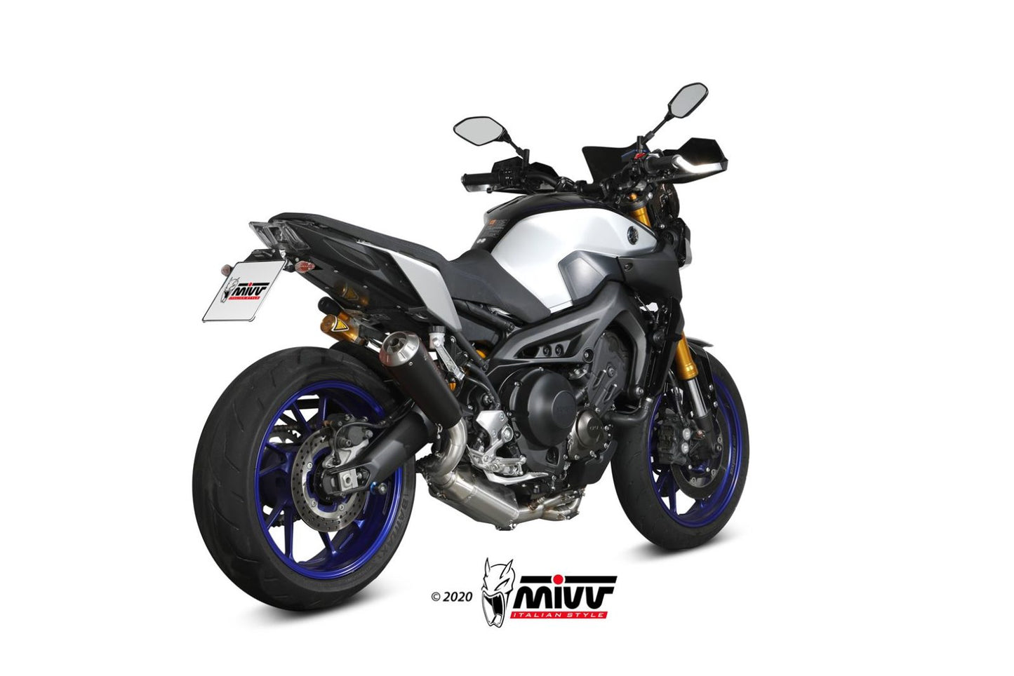 MIVV X-M1 Auspuff Komplettanlage schwarz passend für Yamaha MT-09 / SP 2013-2020