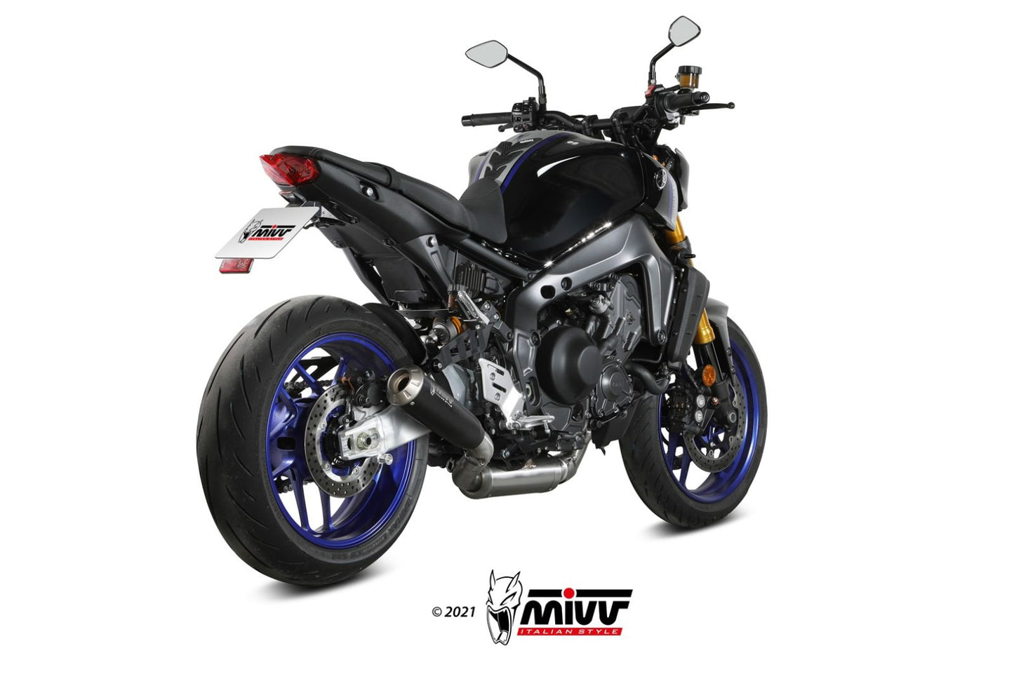 MIVV X-M1 Auspuff Komplettanlage schwarz passend für Yamaha MT-09 / SP 2021-2023