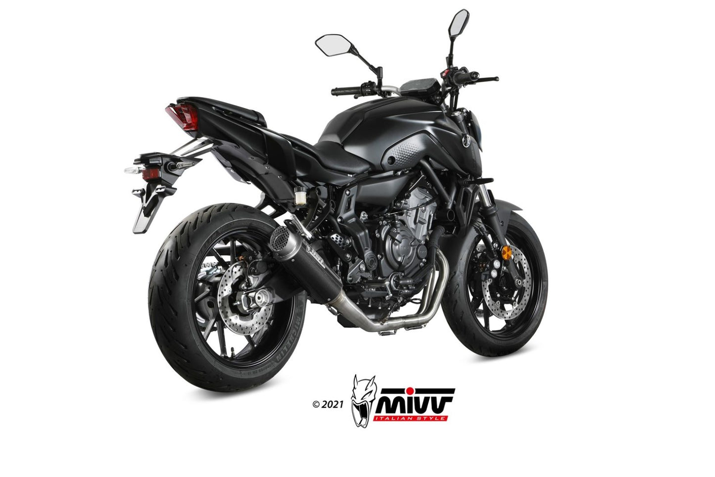 MIVV GPPro Auspuff Komplettanlage Carbon passrend für Yamaha MT-07 2021-2024
