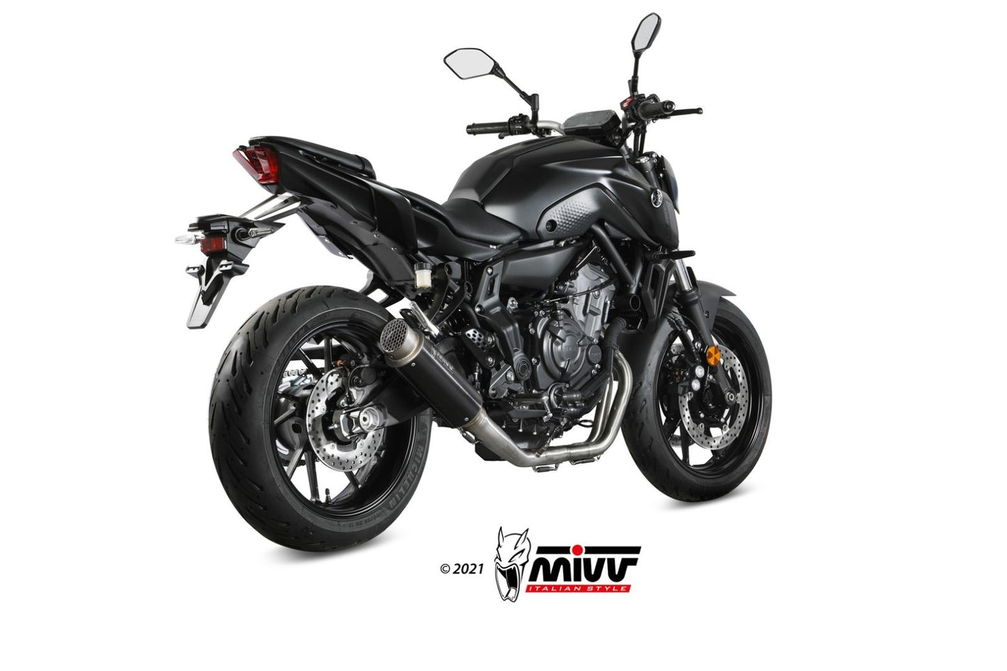 MIVV GPpro Auspuff Komplettanlage Schwarz passend für Yamaha MT-07 2021-2024