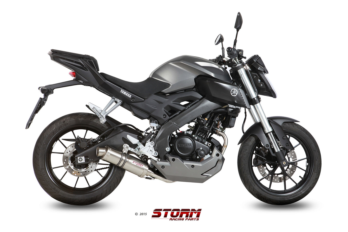 STORM GP Auspuff Komplettanlage passend für YAMAHA MT-125 2015-2019