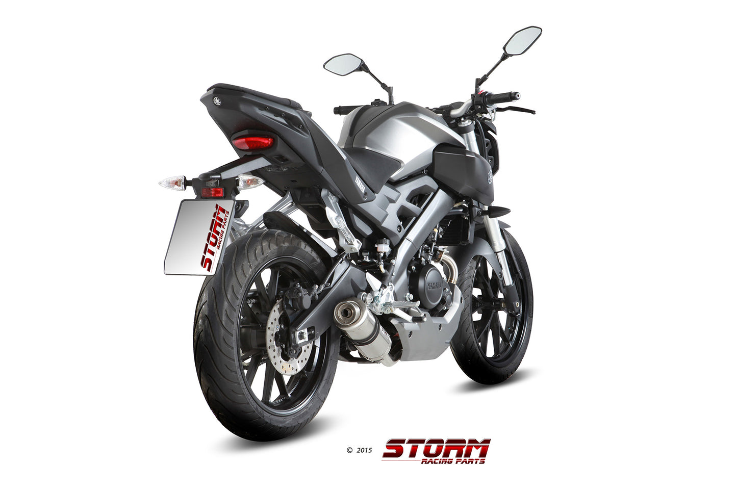 STORM GP Auspuff Komplettanlage passend für YAMAHA MT-125 2015-2019