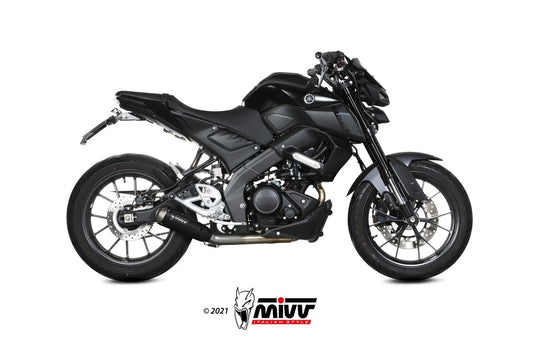 MIVV X-M1 Auspuff Komplettanlage schwarz passend für YAMAHA MT-125 2020-2024