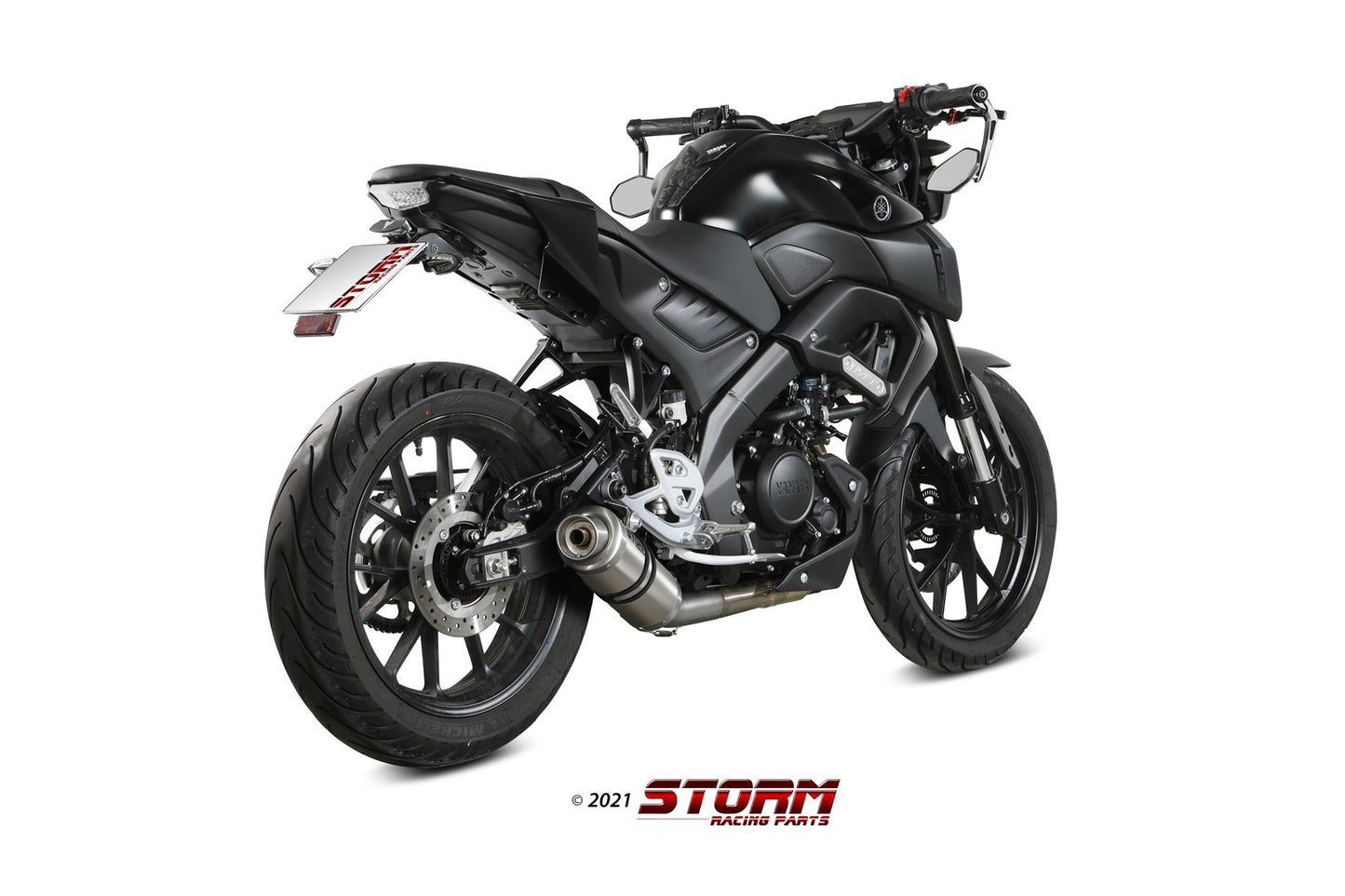 STORM GP Auspuff Komplettanlage passend für YAMAHA MT-125 2020-2024