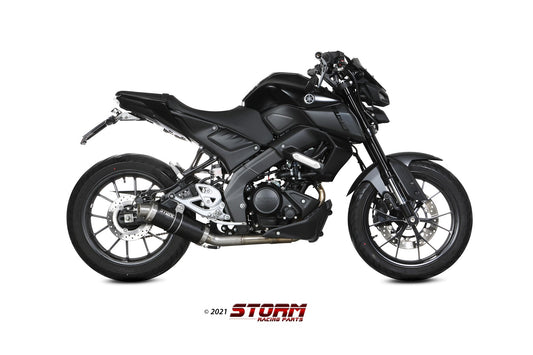 STORM GP Auspuff Komplettanlage schwarz passend für YAMAHA MT-125 2020-2024