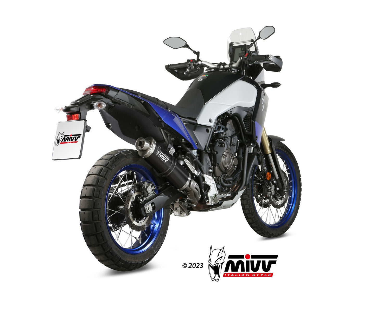 MIVV Oval Auspuff Titan schwarz passend für YAMAHA Tenere 700 2019-2026