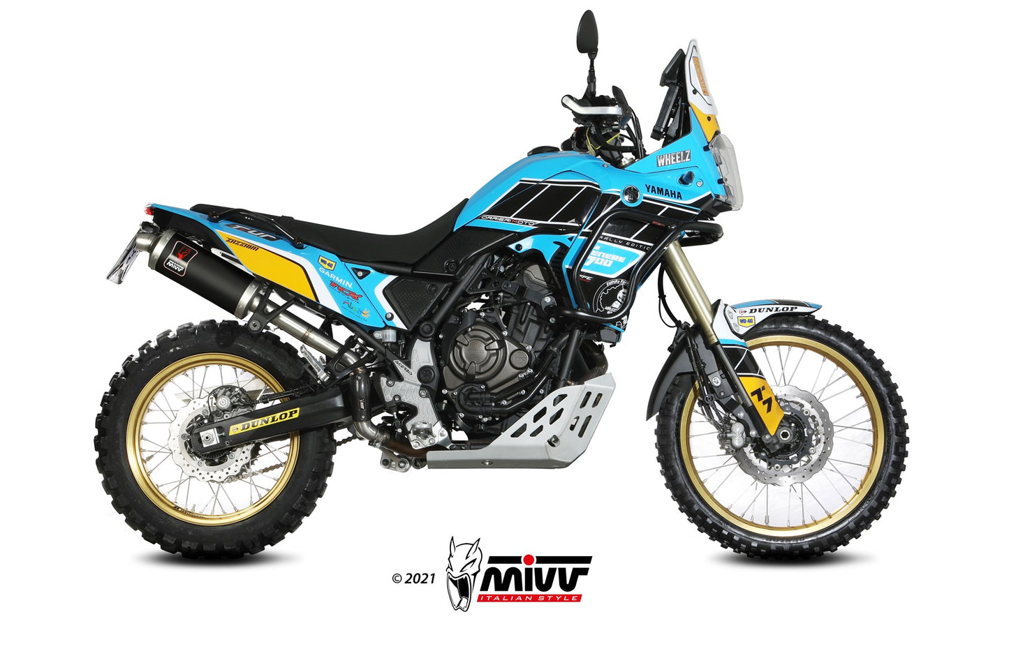 MIVV DAKAR Auspuff schwarz passend für Yamaha Tenere 700 2019-2026