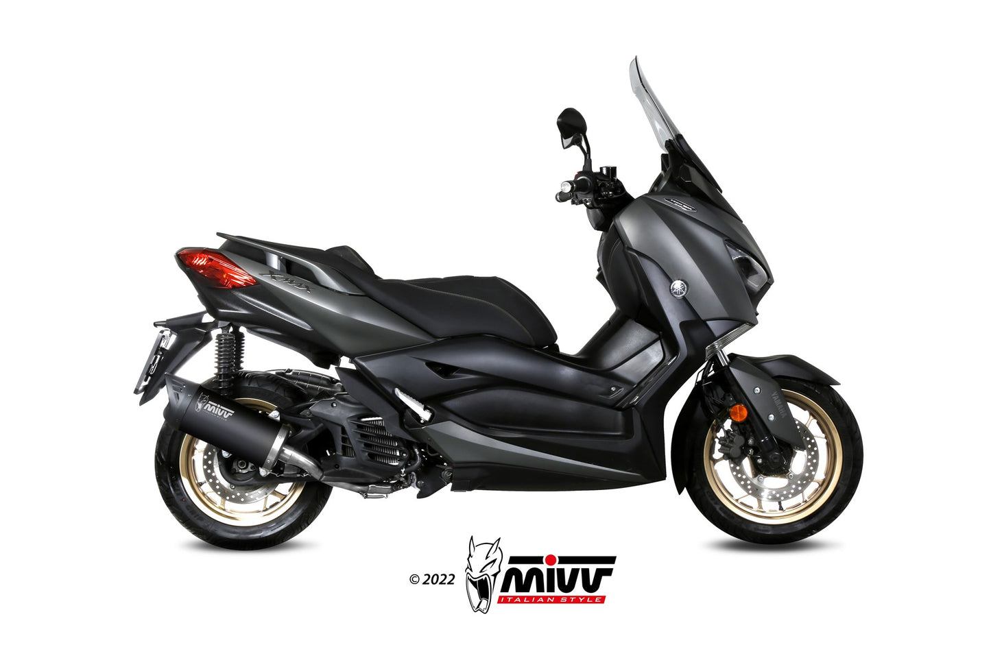MIVV MOVER Auspuff Komplettanlage schwarz passend für YAMAHA X-MAX 125 2021-2024