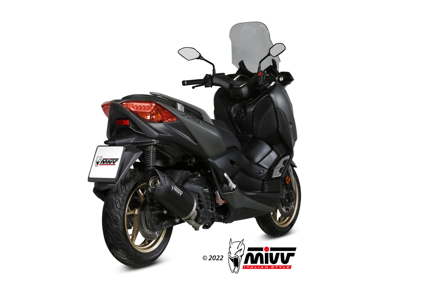 MIVV MOVER Auspuff Komplettanlage schwarz passend für YAMAHA X-MAX 125 2021-2024