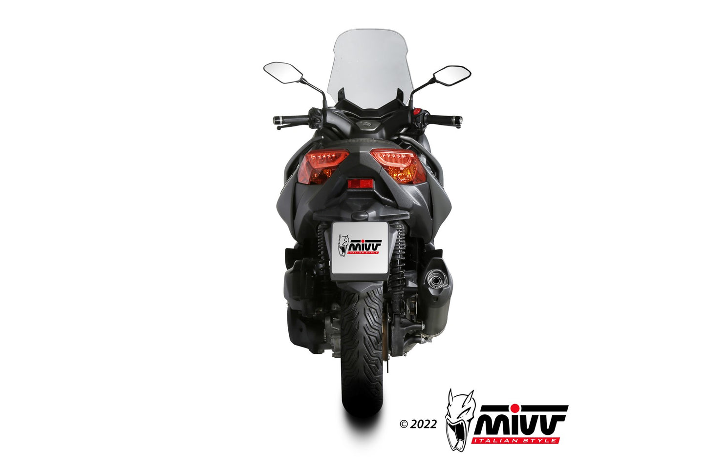 MIVV MOVER Auspuff Komplettanlage schwarz passend für YAMAHA X-MAX 125 2021-2024