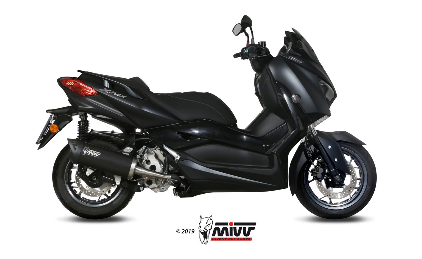 MIVV MOVER Auspuff Edesltahl schwarz passend für YAMAHA X-MAX 300 2017-2020