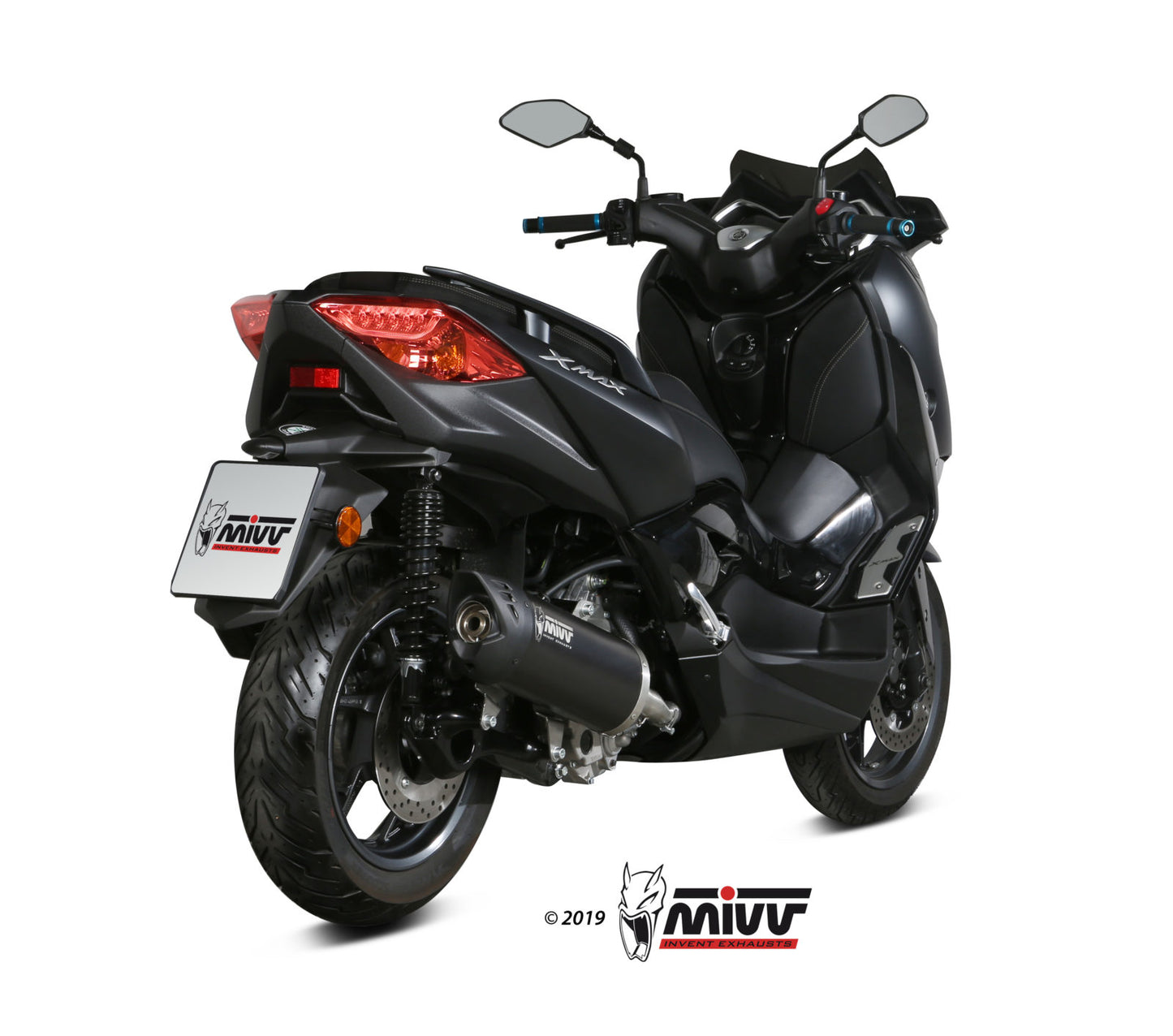 MIVV MOVER Auspuff Edesltahl schwarz passend für YAMAHA X-MAX 300 2017-2020