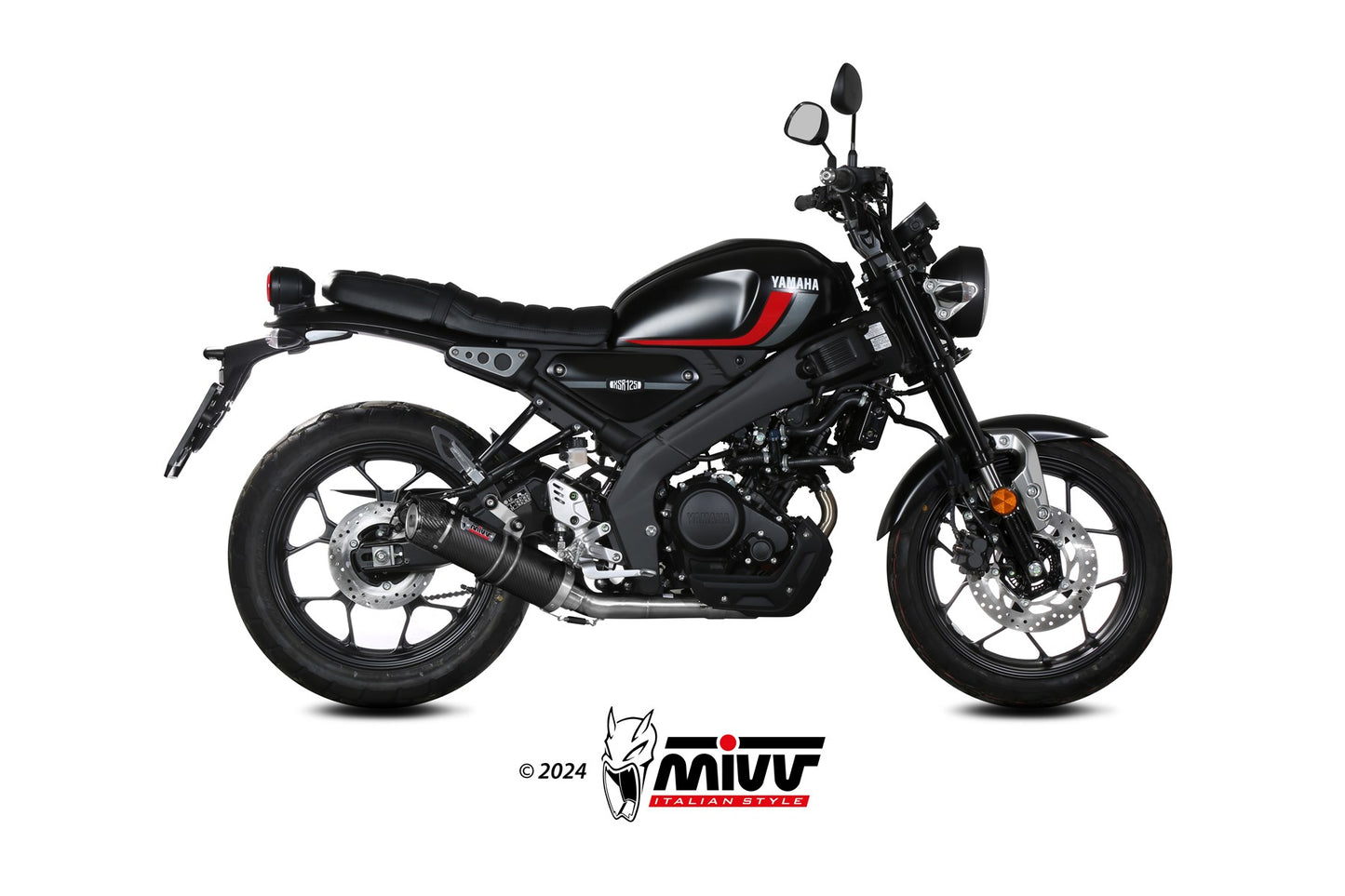 MIVV GP-C Auspuff Komplettanlage Carbon passend für YAMAHA XSR 125 2022-2024