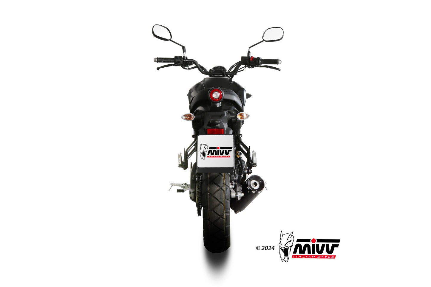 MIVV HR-1 Auspuff Komplettanlage schwarz passend für YAMAHA XSR 125 2022-2024