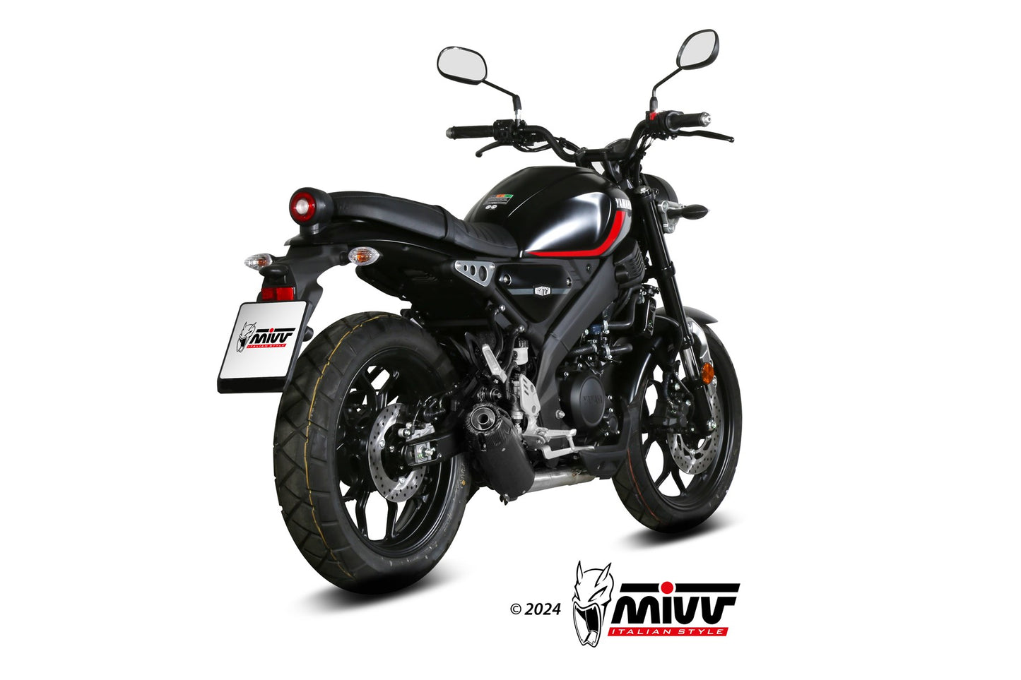 MIVV HR-1 Auspuff Komplettanlage schwarz passend für YAMAHA XSR 125 2022-2024