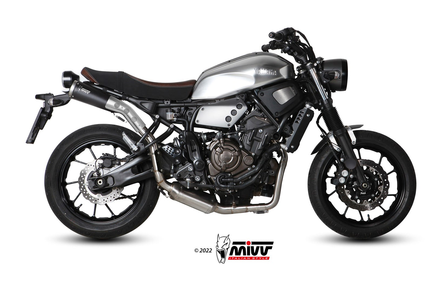 MIVV Ghibli Auspuff schwarz inkl. Krümmer passend für Yamaha XSR 700 16-20