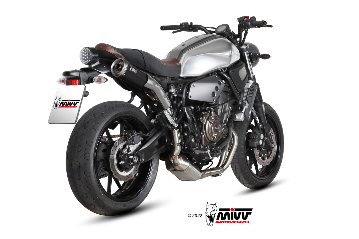MIVV Ghibli Auspuff schwarz inkl. Krümmer passend für Yamaha XSR 700 16-20