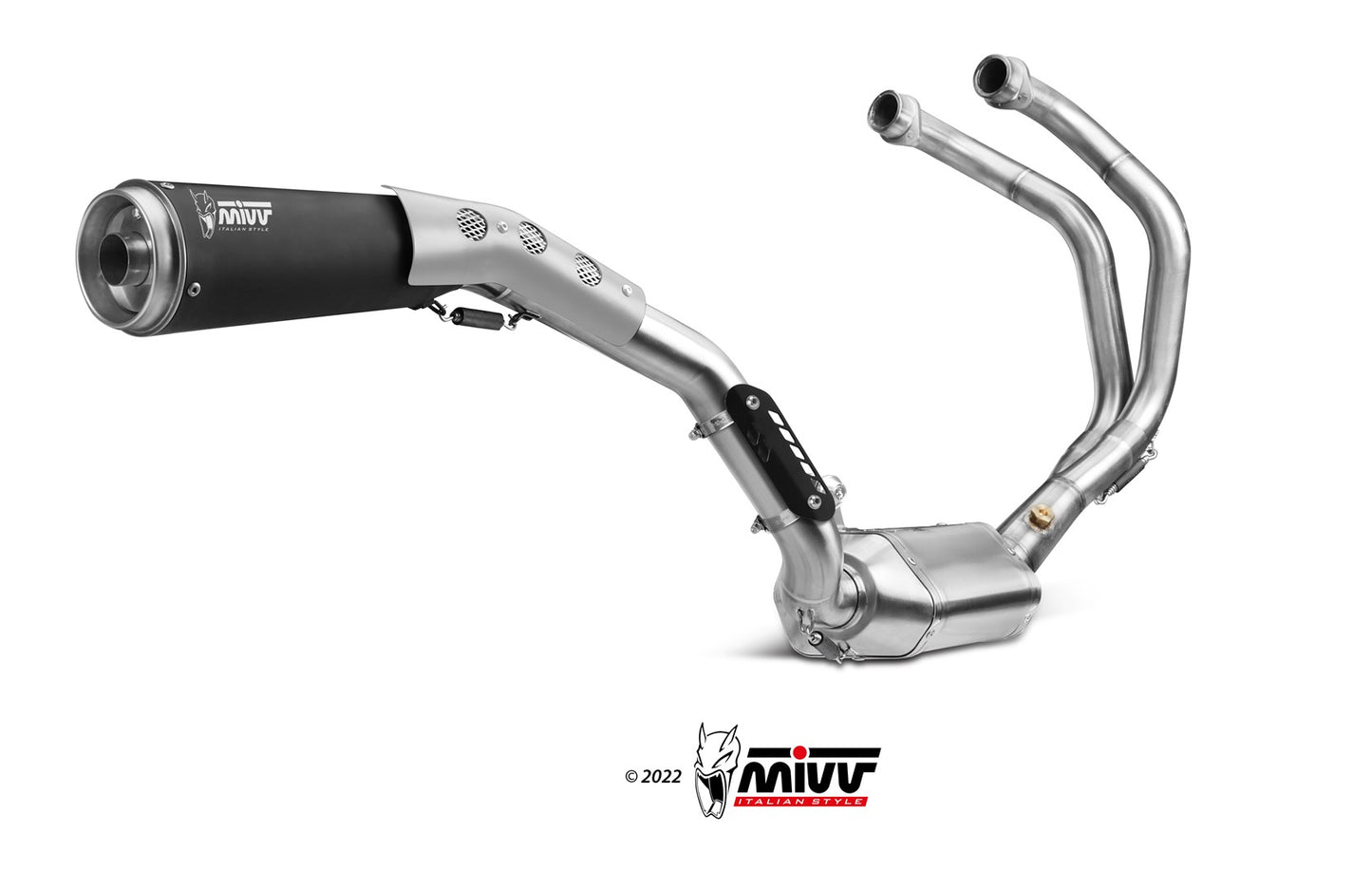 MIVV Ghibli Auspuff schwarz inkl. Krümmer passend für Yamaha XSR 700 16-20