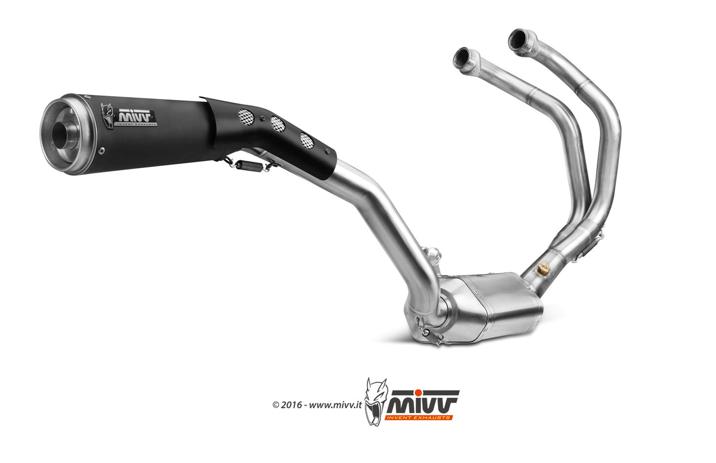 MIVV Ghibli Auspuff schwarz inkl. Krümmer passend für Yamaha XSR 700 16-20