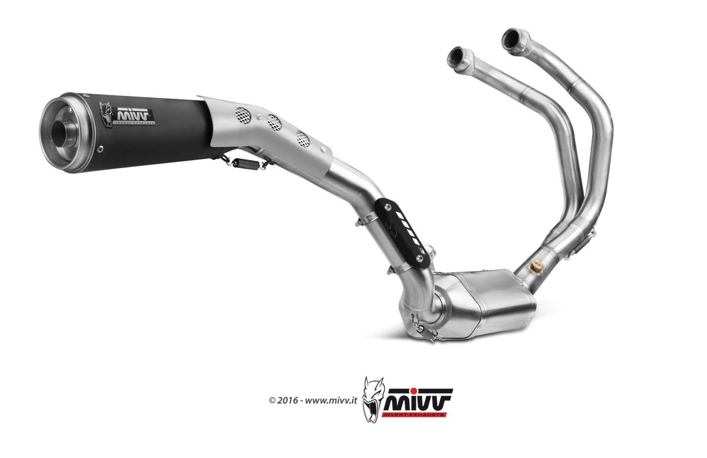 MIVV Ghibli Auspuff schwarz inkl. Krümmer passend für Yamaha XSR 700 16-20