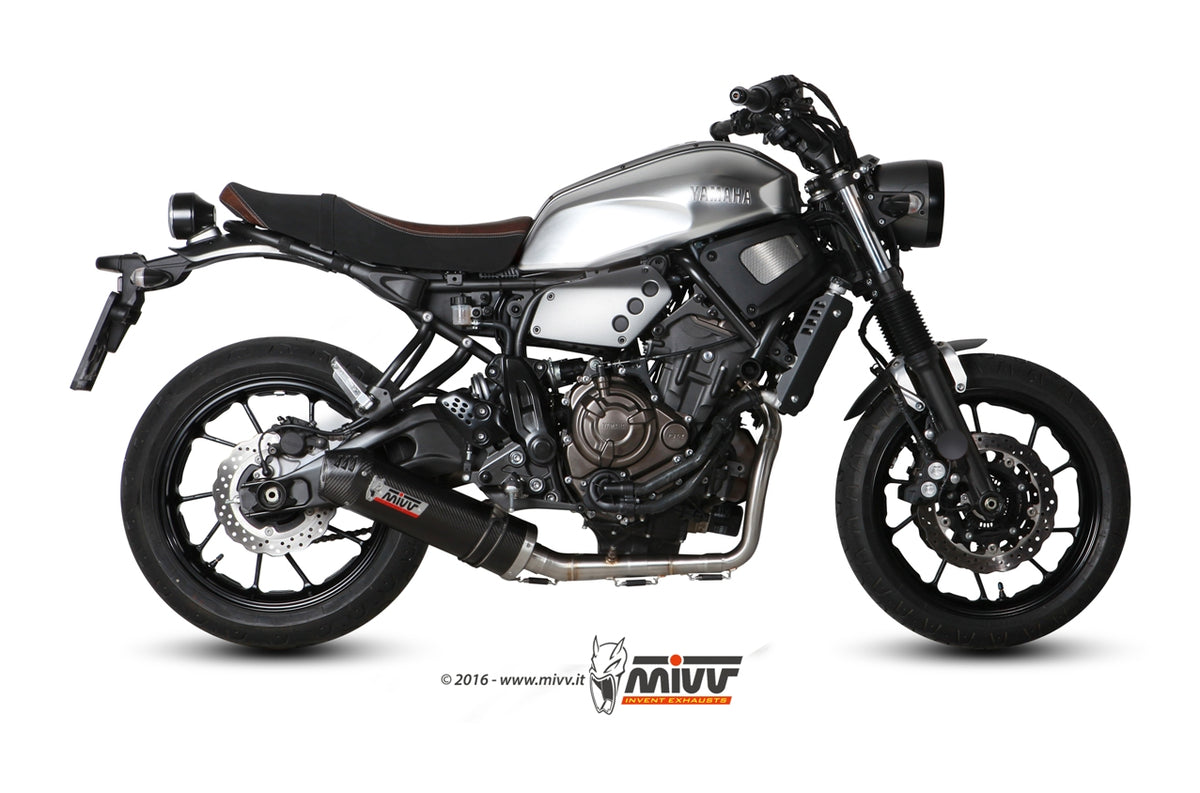 MIVV Oval Auspuff Carbon passend für Yamaha XSR 700 2016-2020