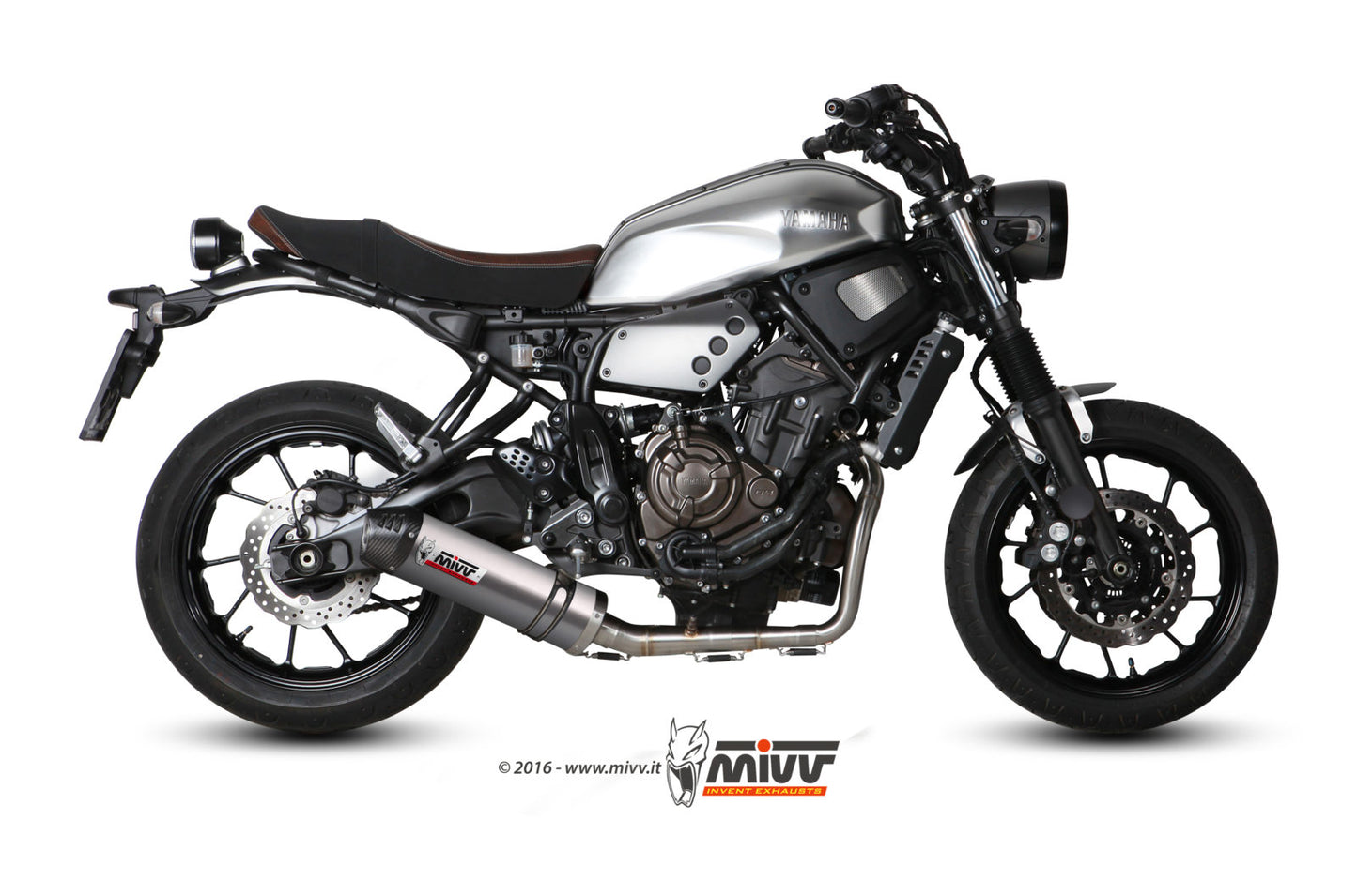 MIVV Oval Auspuff Komplettanlage Titan passend für Yamaha XSR 700 2016-2020