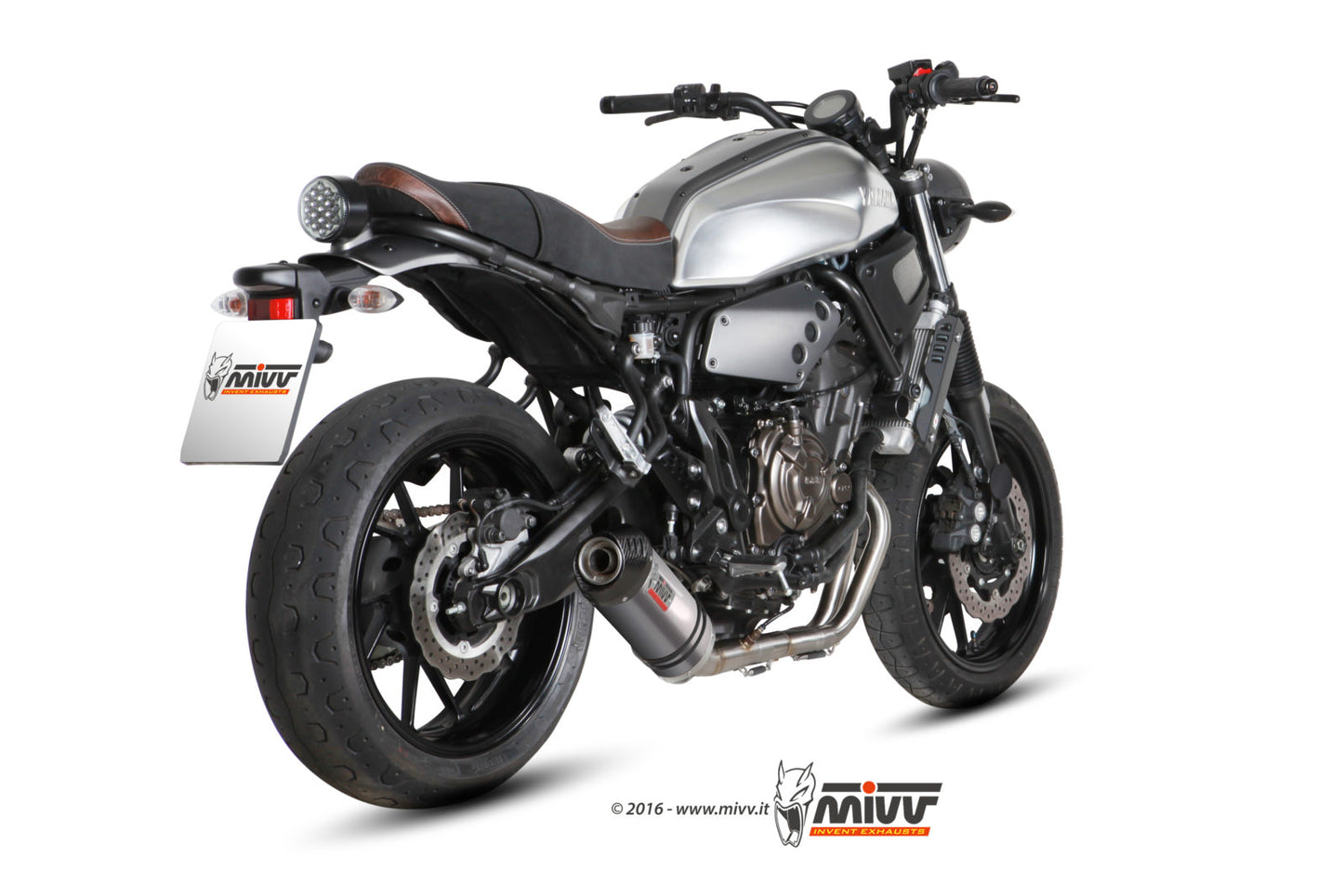 MIVV Oval Auspuff Komplettanlage Titan passend für Yamaha XSR 700 2016-2020
