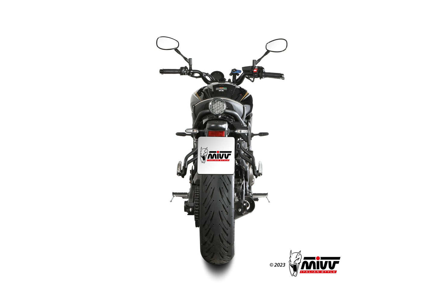 MIVV HR-1 Auspuff Komplettanlage schwarz passend für YAMAHA XSR 700 2021-2024