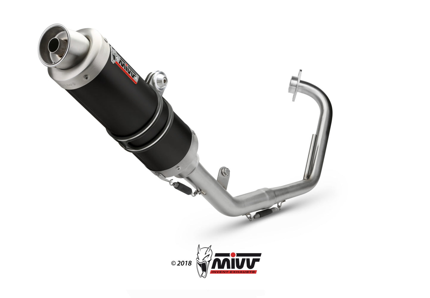 MIVV GP Auspuff Komplettanlage schwarz passend für Yamaha YZF-R125 2008-2013