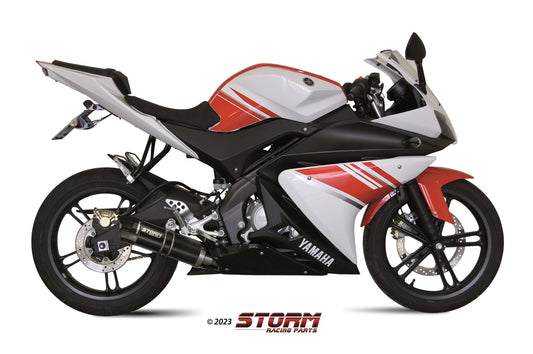 STORM GP-C Auspuff Komplettanlage schwarz passend für YAMAHA YZF-R125 2008-2013