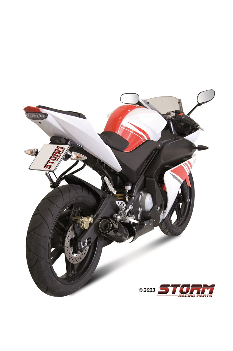 STORM GP-C Auspuff Komplettanlage schwarz passend für YAMAHA YZF-R125 2008-2013