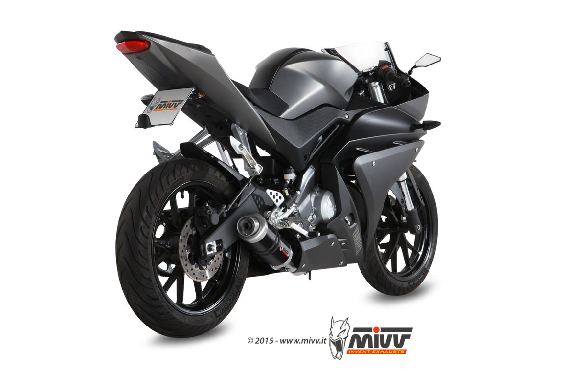MIVV GP Auspuff schwarz passend für YAMAHA YZF-R 125 2014-2018