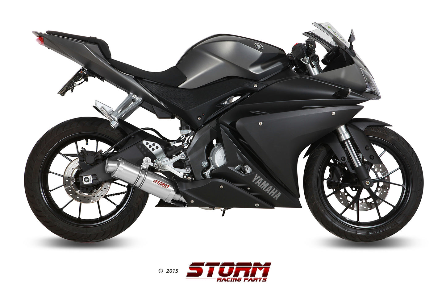 STORM GP Auspuff Komplettanlage passend für YAMAHA YZF-R125 2014-2018