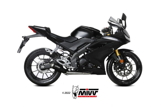 MIVV X-M1 Auspuff Komplettanlage schwarz passend für YAMAHA YZF-R125 2019-2024