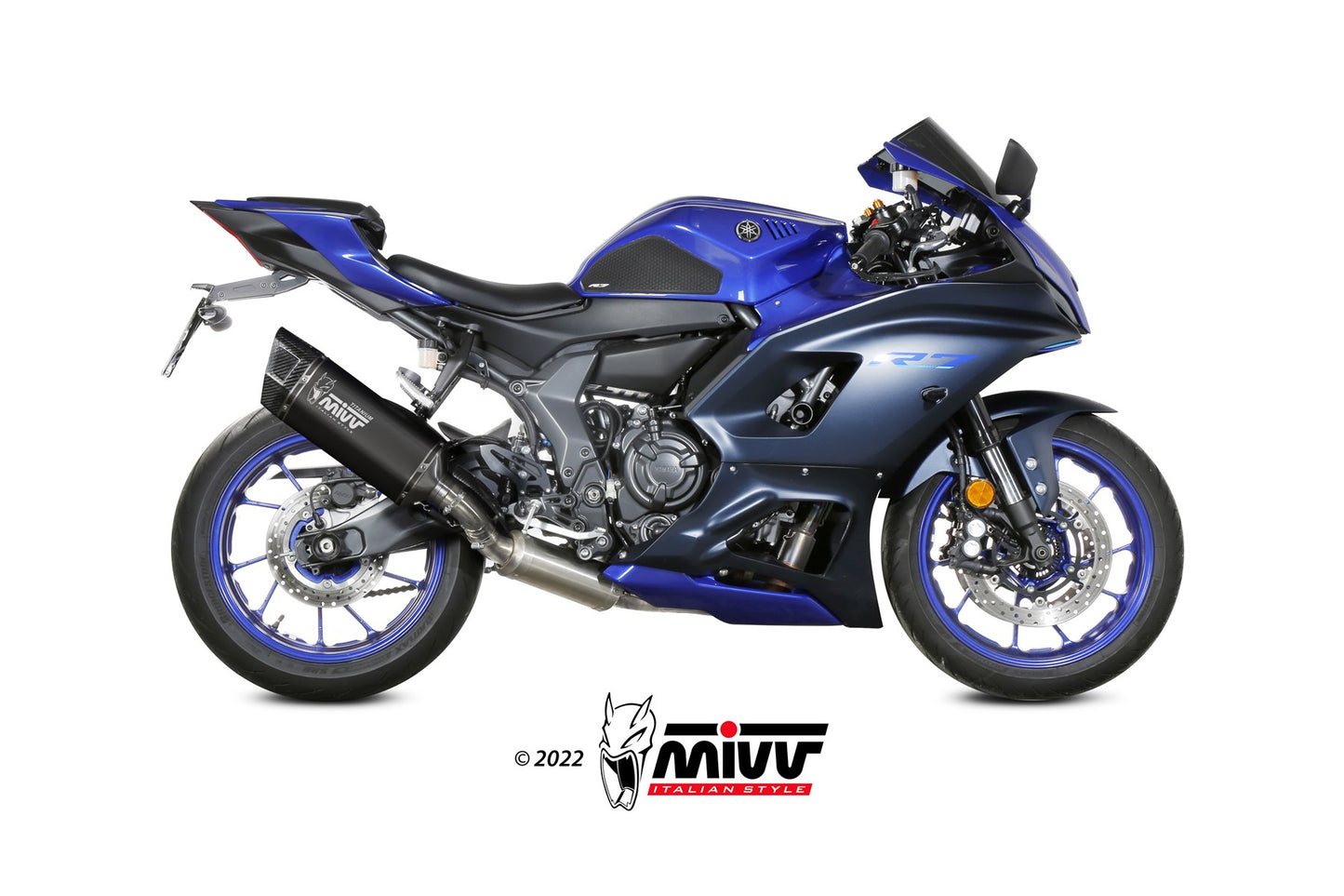 MIVV SR-1 Auspuff Komplettanlage schwarz passend für YAMAHA YZF-R7 2022-2024