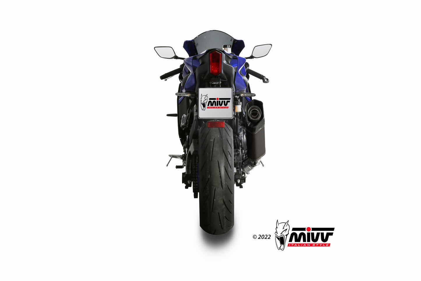 MIVV SR-1 Auspuff Komplettanlage schwarz passend für YAMAHA YZF-R7 2022-2024