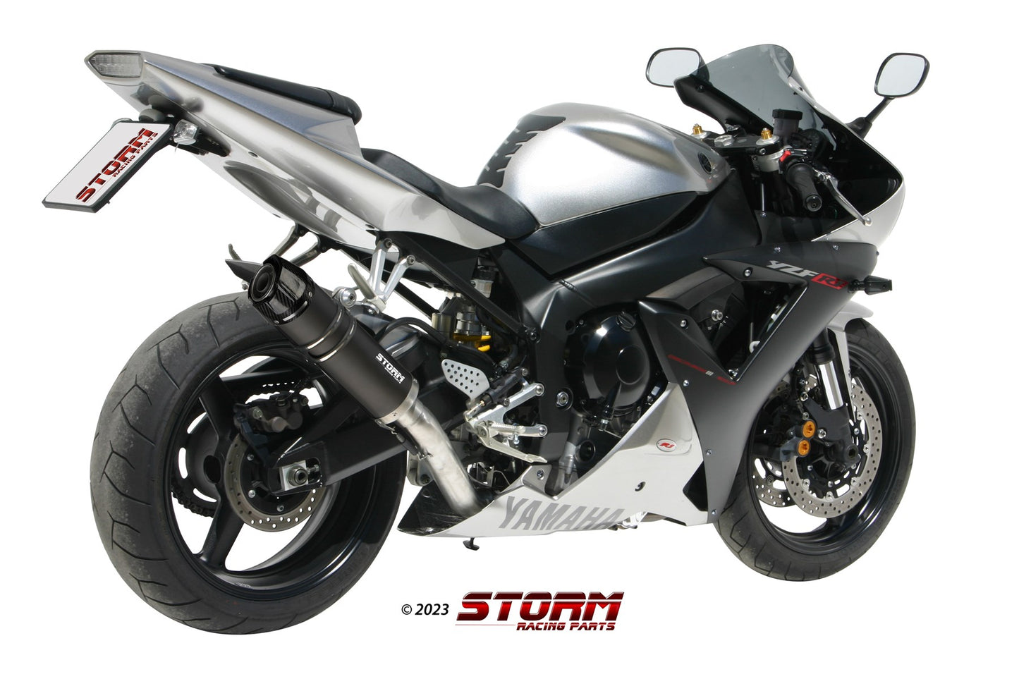 STORM GP Auspuff schwarz passend für Yamaha YZF-R1 2002-2003